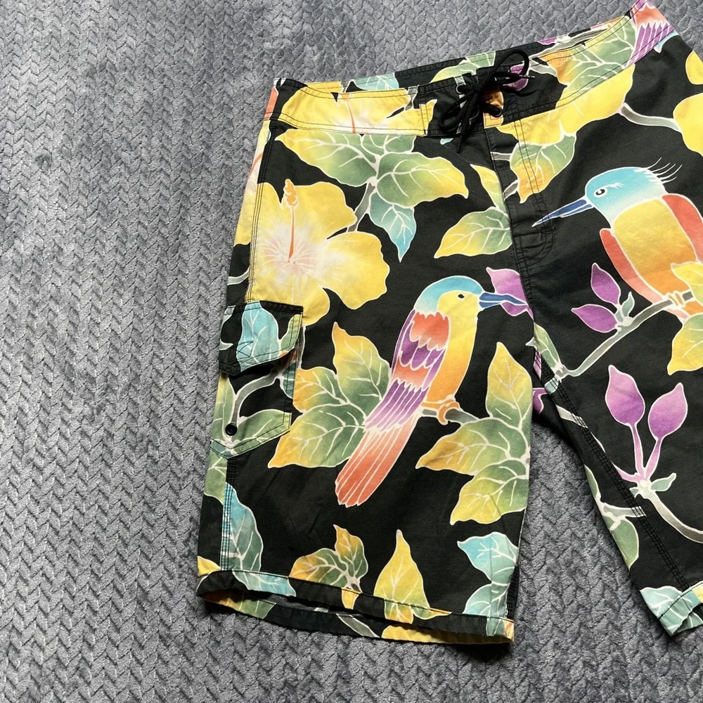 Polo Ralph‎ Lauren Board Shorts Men’s 33 Swim Trunks Tropical Birds